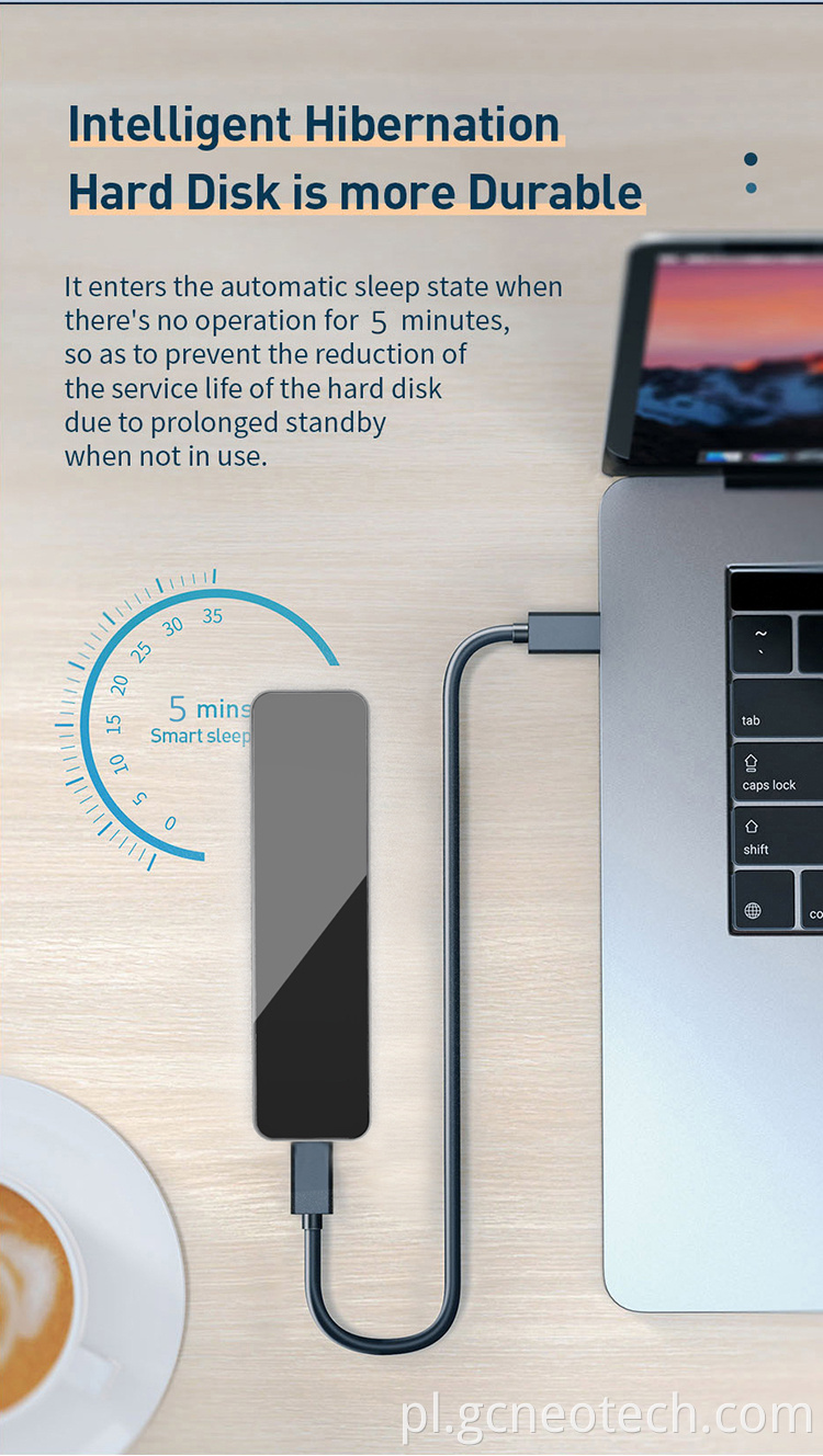 M.2 SSD OBUDOWA ALUMINUM 10 GBPS M.2 OBUDOWANIE M.2 SSD Enclosure Aluminum 10Gbps M.2 Enclosure